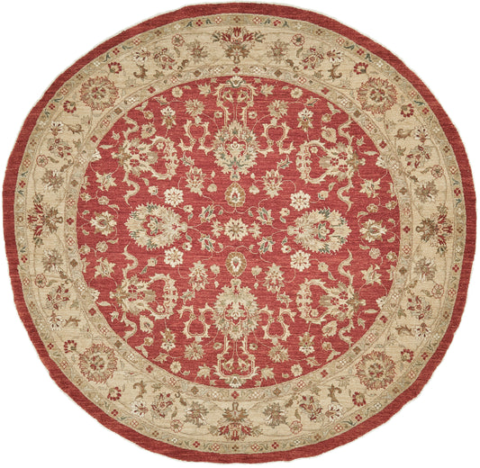 Natural Dye Sultanabad Revival Round Rug
