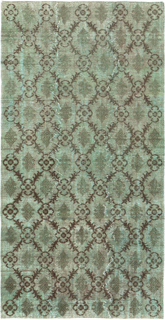 Overdyed Vintage Turkish Anatolian Rug