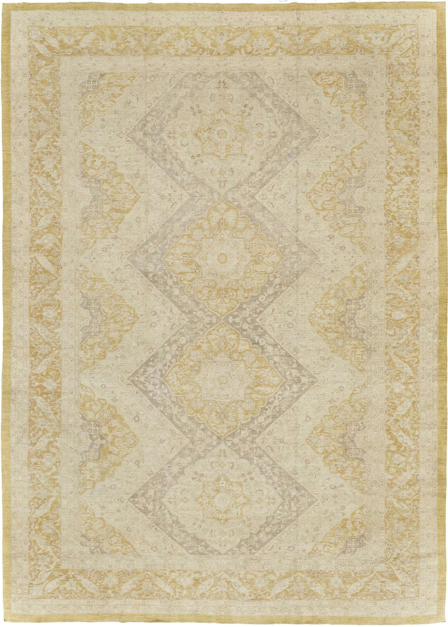 Vintage Style Tabriz Multi Medallion Design