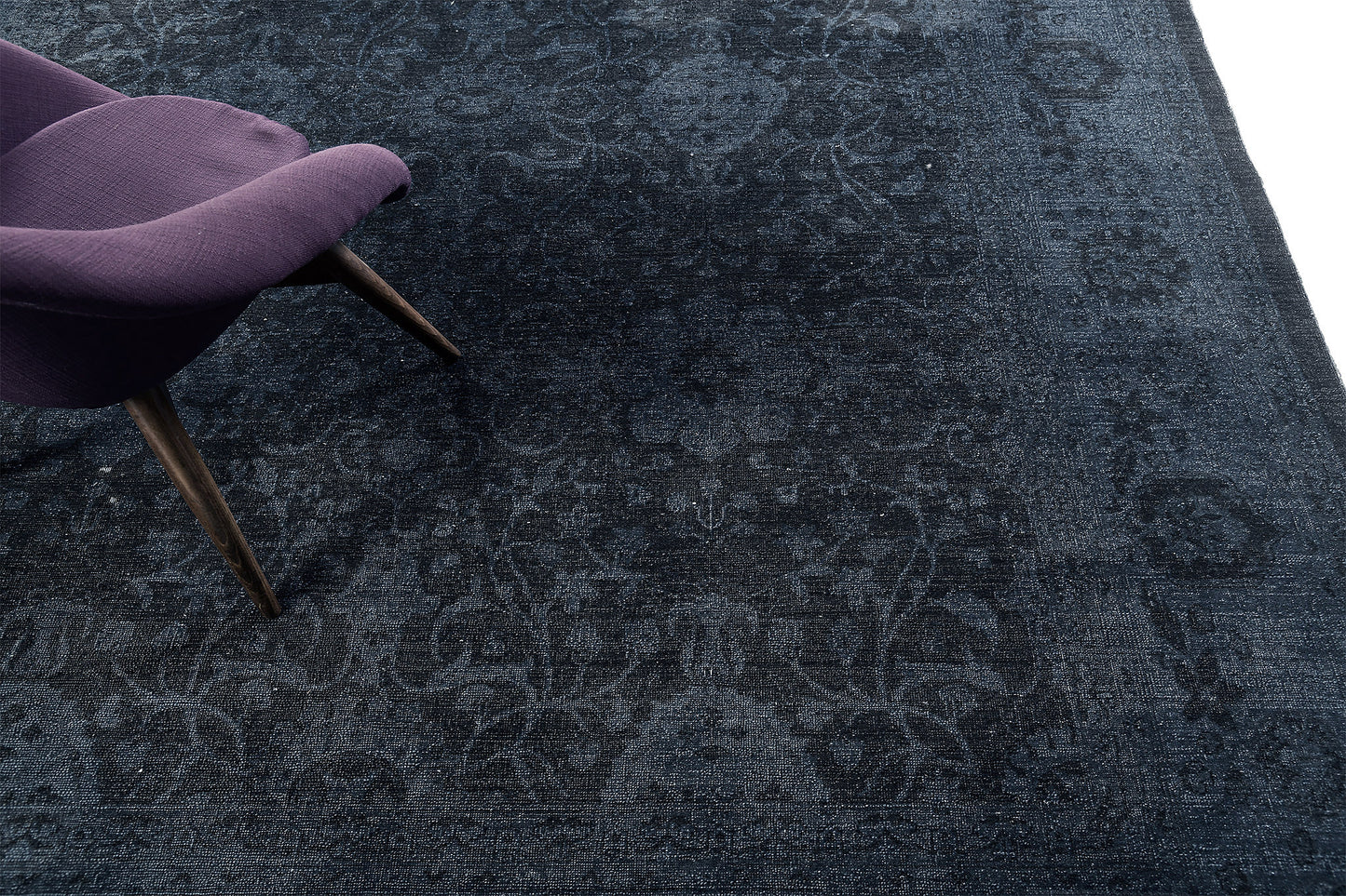 Overdyed Vintage Style Antique Tabriz Revival Rug