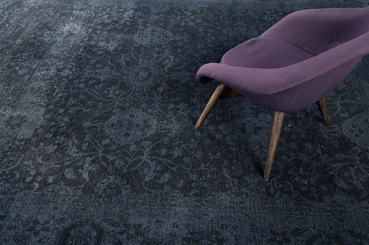 Overdyed Vintage Style Antique Tabriz Revival Rug