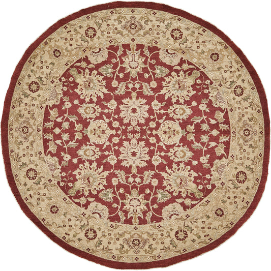 Natural Dye Sultanabad Revival Round Rug