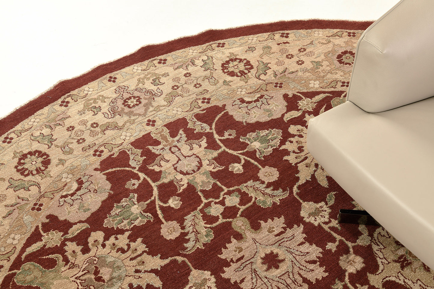Natural Dye Sultanabad Revival Round Rug