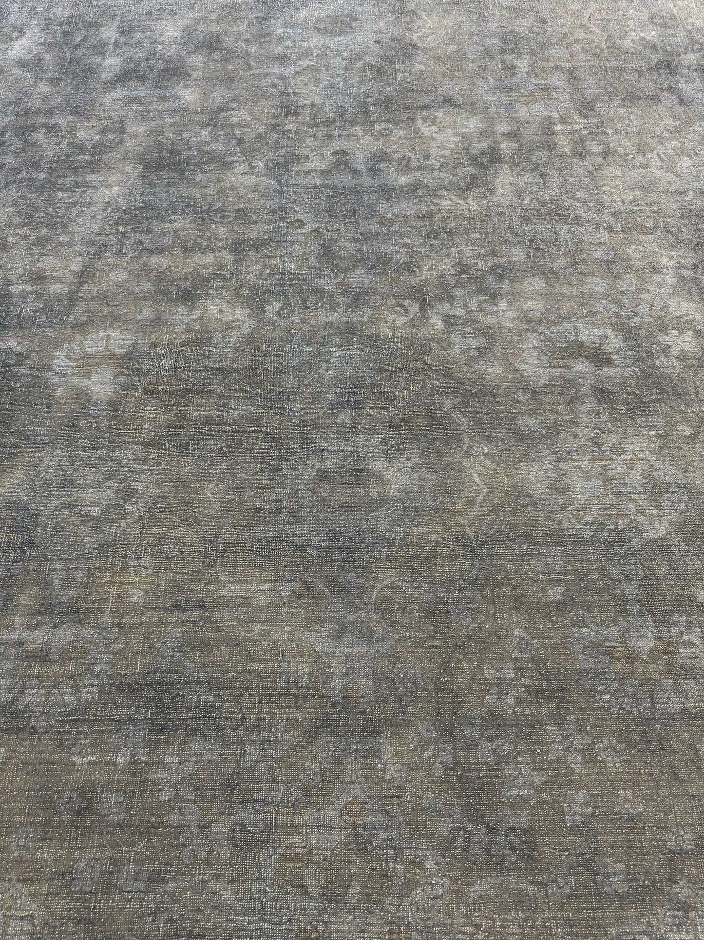 Overdyed Vintage Style Tabriz Design Rug
