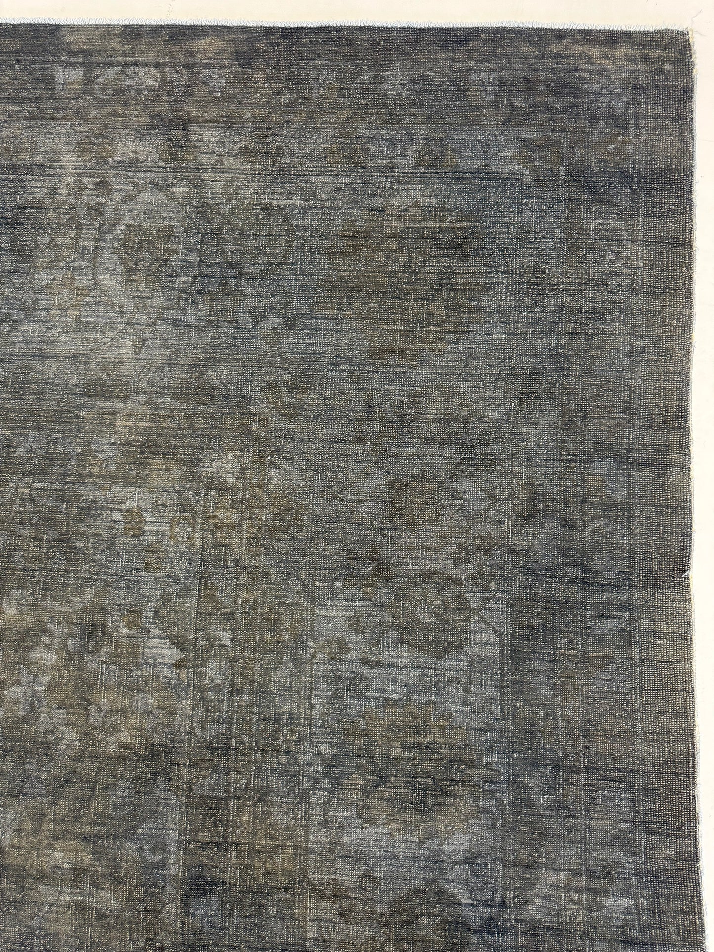 Overdyed Vintage Style Tabriz Design Rug