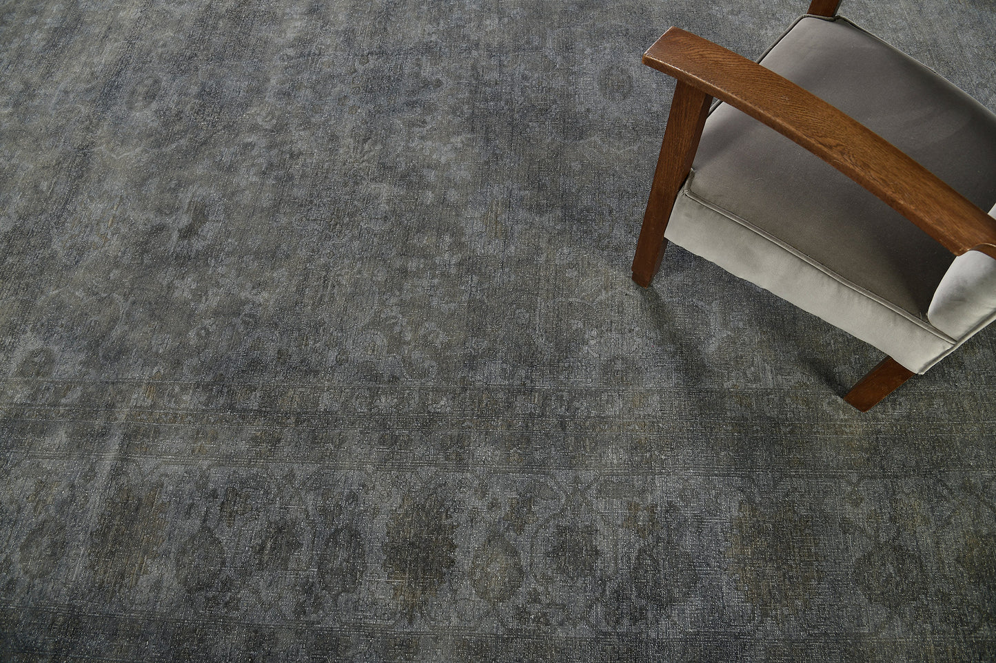 Overdyed Vintage Style Tabriz Design Rug