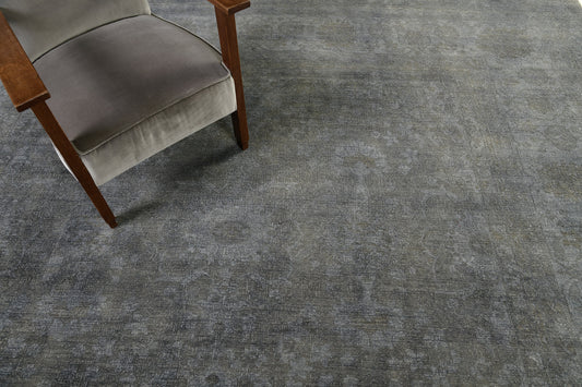 Overdyed Vintage Style Tabriz Design Rug