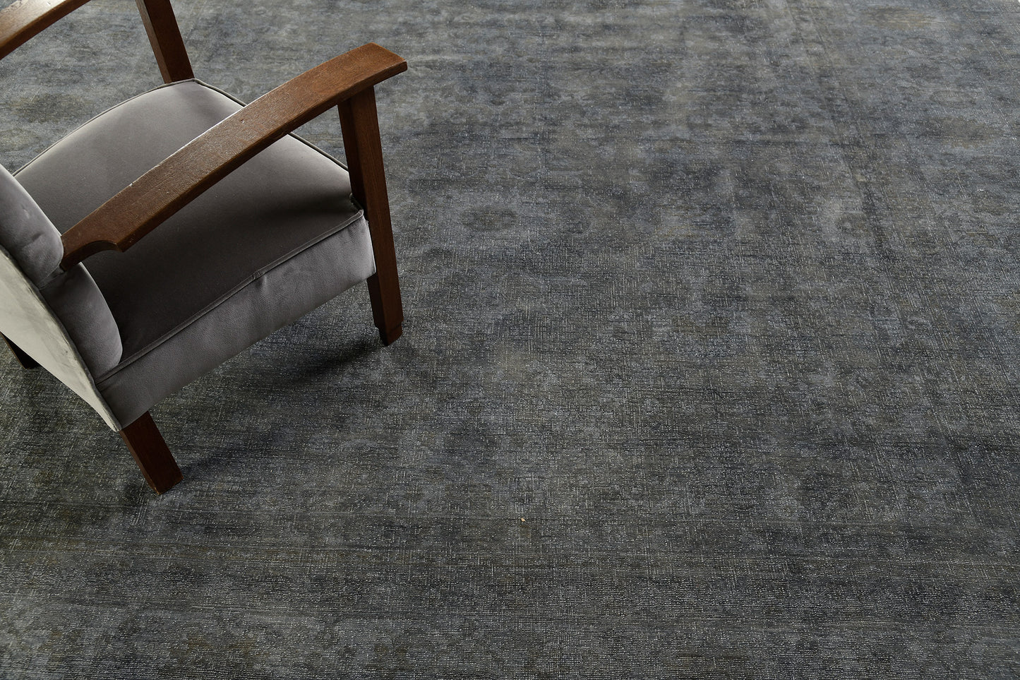 Overdyed Vintage Style Tabriz Design Rug