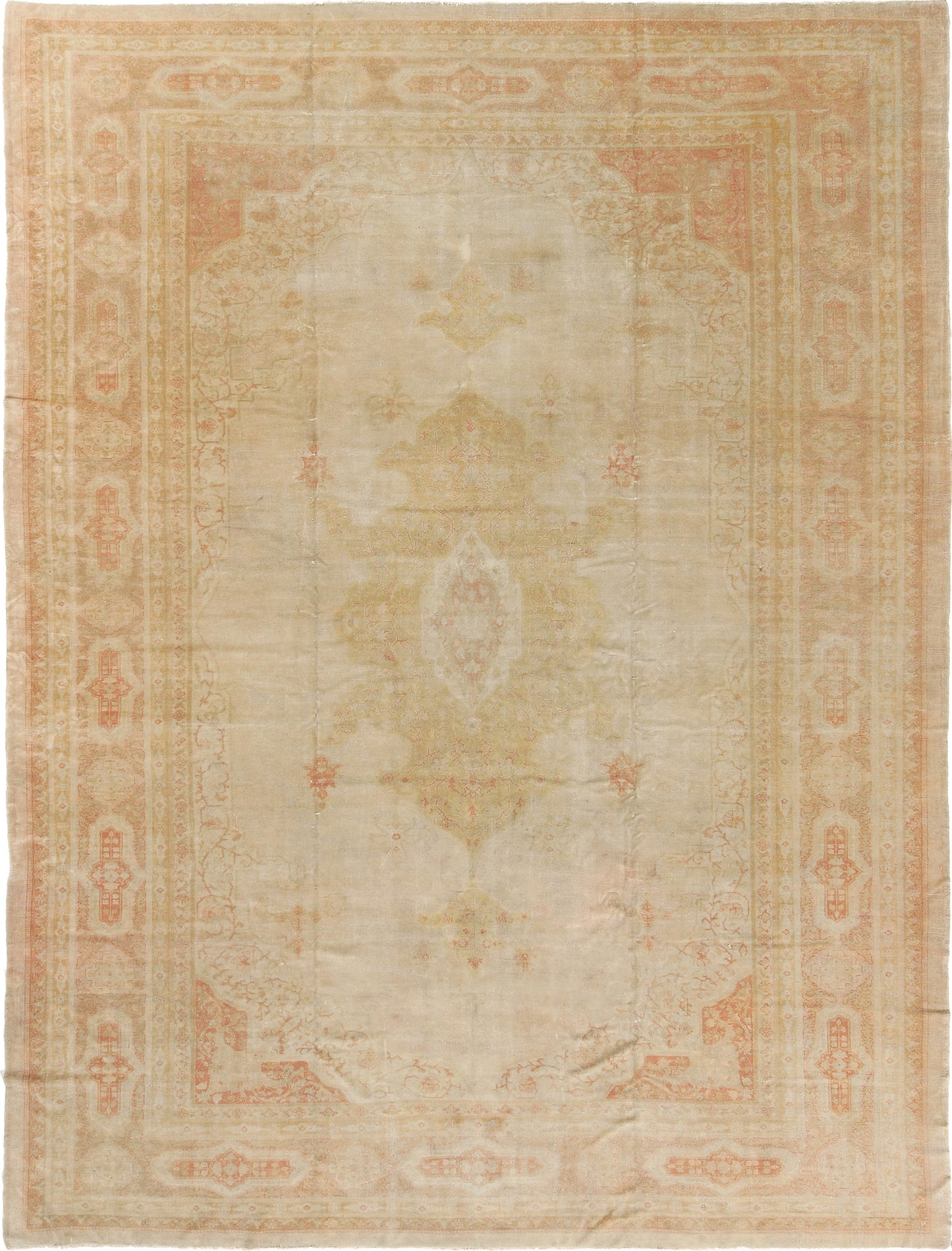 Antique Turkish Oushak Rug