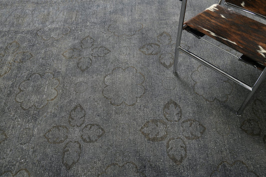 Overdyed Vintage Style Arts and Crafts Rug D5144