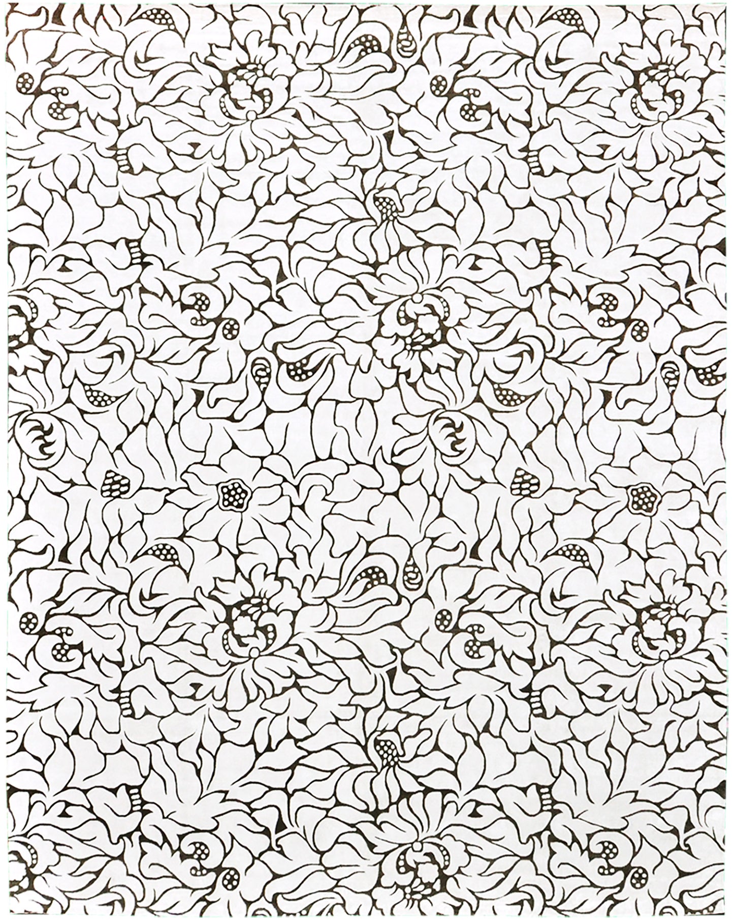 Modern Rug Image 7620 Modern Design Bamboo Silk Rug Jardin