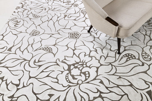 Modern Rug Image 7621 Modern Design Bamboo Silk Rug Jardin