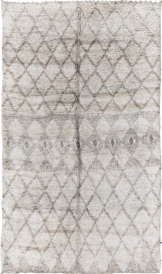 Vintage Moroccan Beni Ourain Tribe Rug