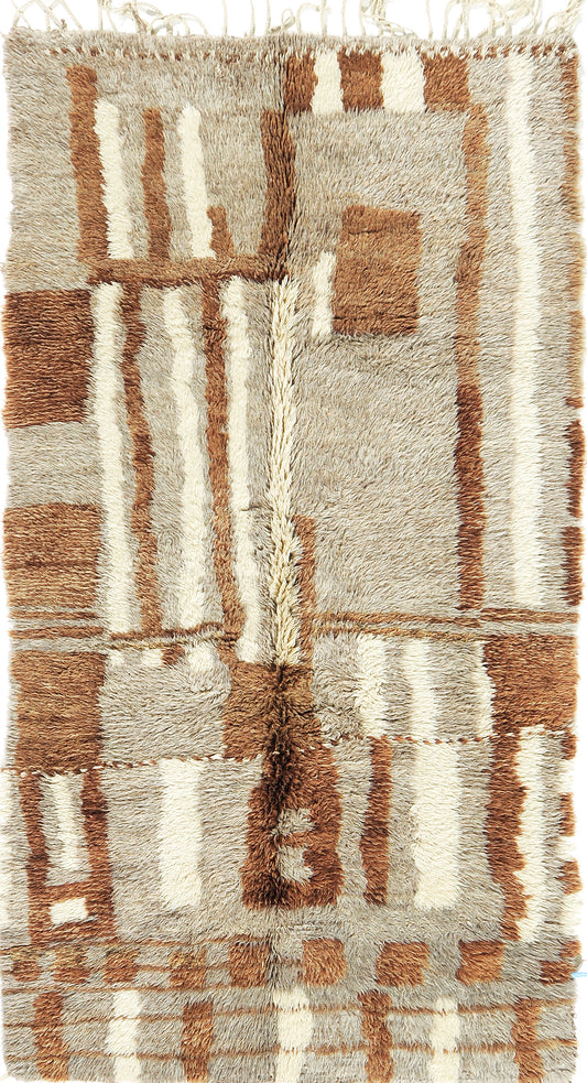 Modern Rug Image 13174 Vintage Moroccan Beni Ourain Tribe Rug