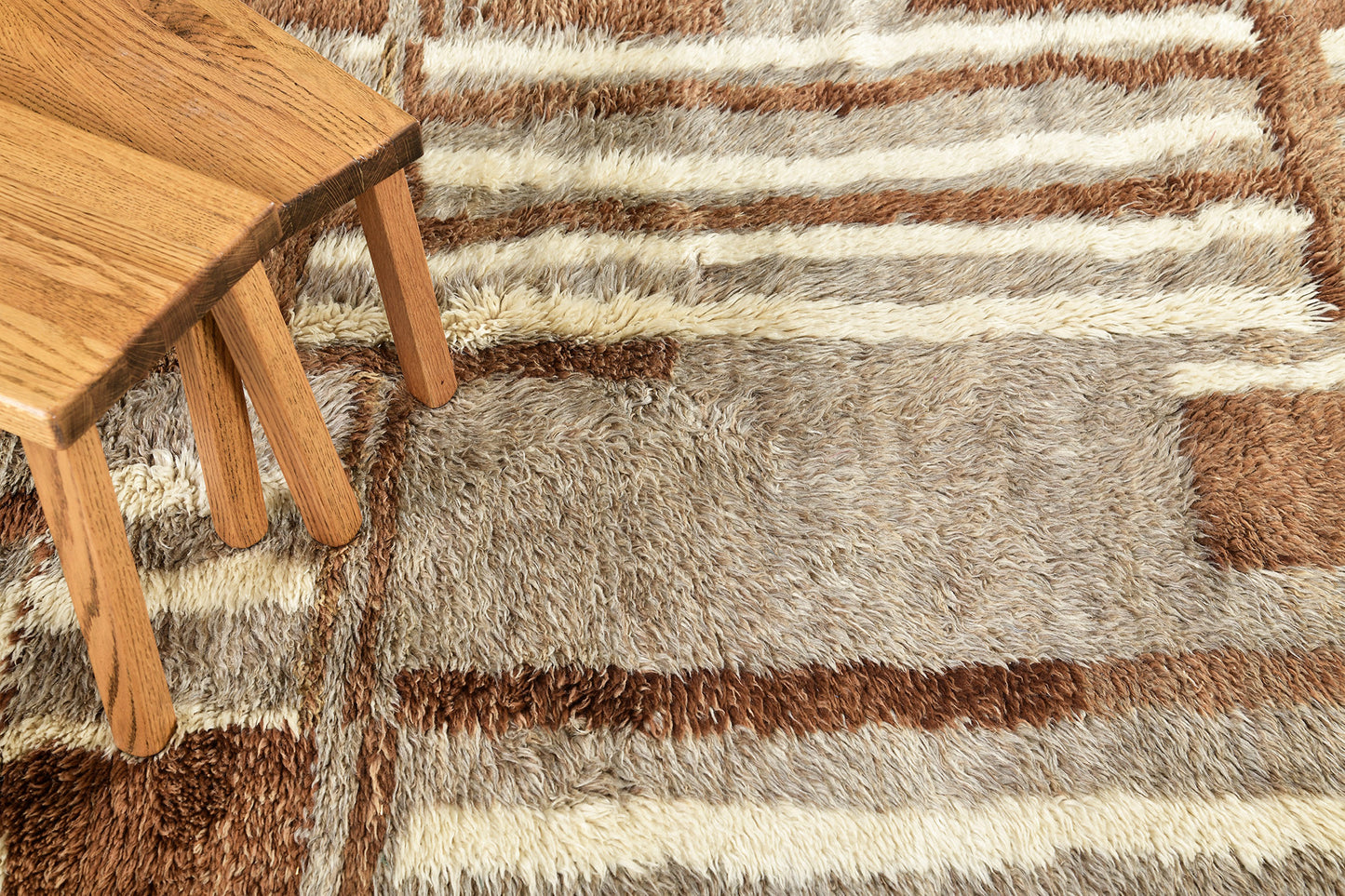 Modern Rug Image 13179 Vintage Moroccan Beni Ourain Tribe Rug