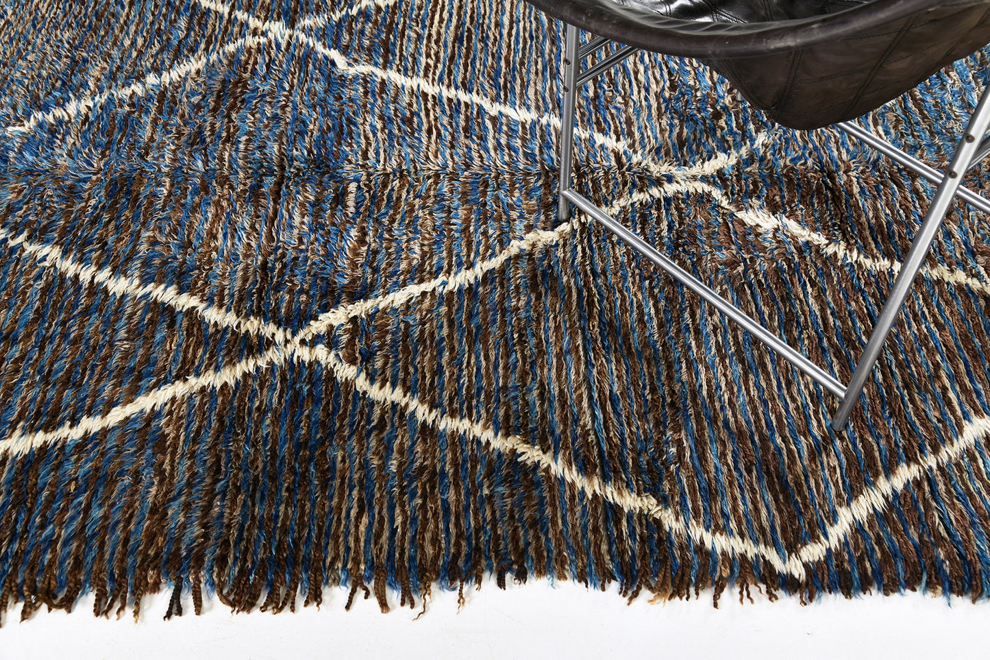 Modern Rug Image 13170 Vintage Moroccan Beni Ourain Tribe Rug