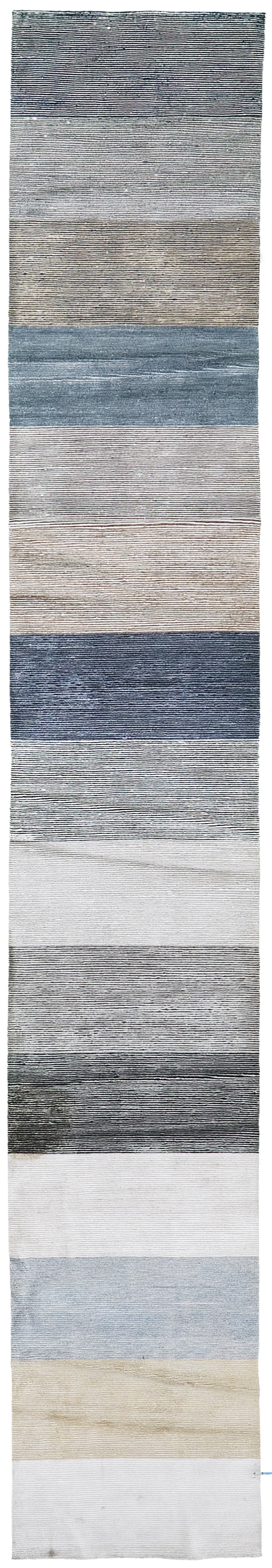 Modern Design Bamboo Silk Ribbed Runner Vita