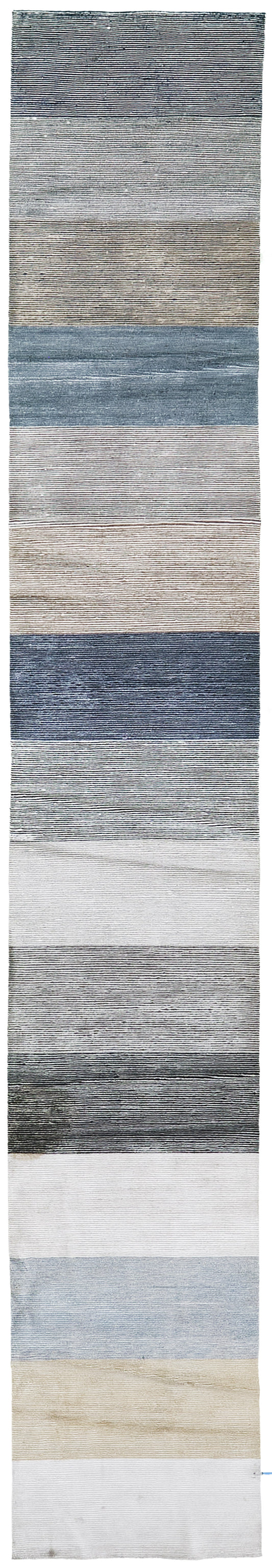 Modern Design Bamboo Silk Ribbed Runner Vita