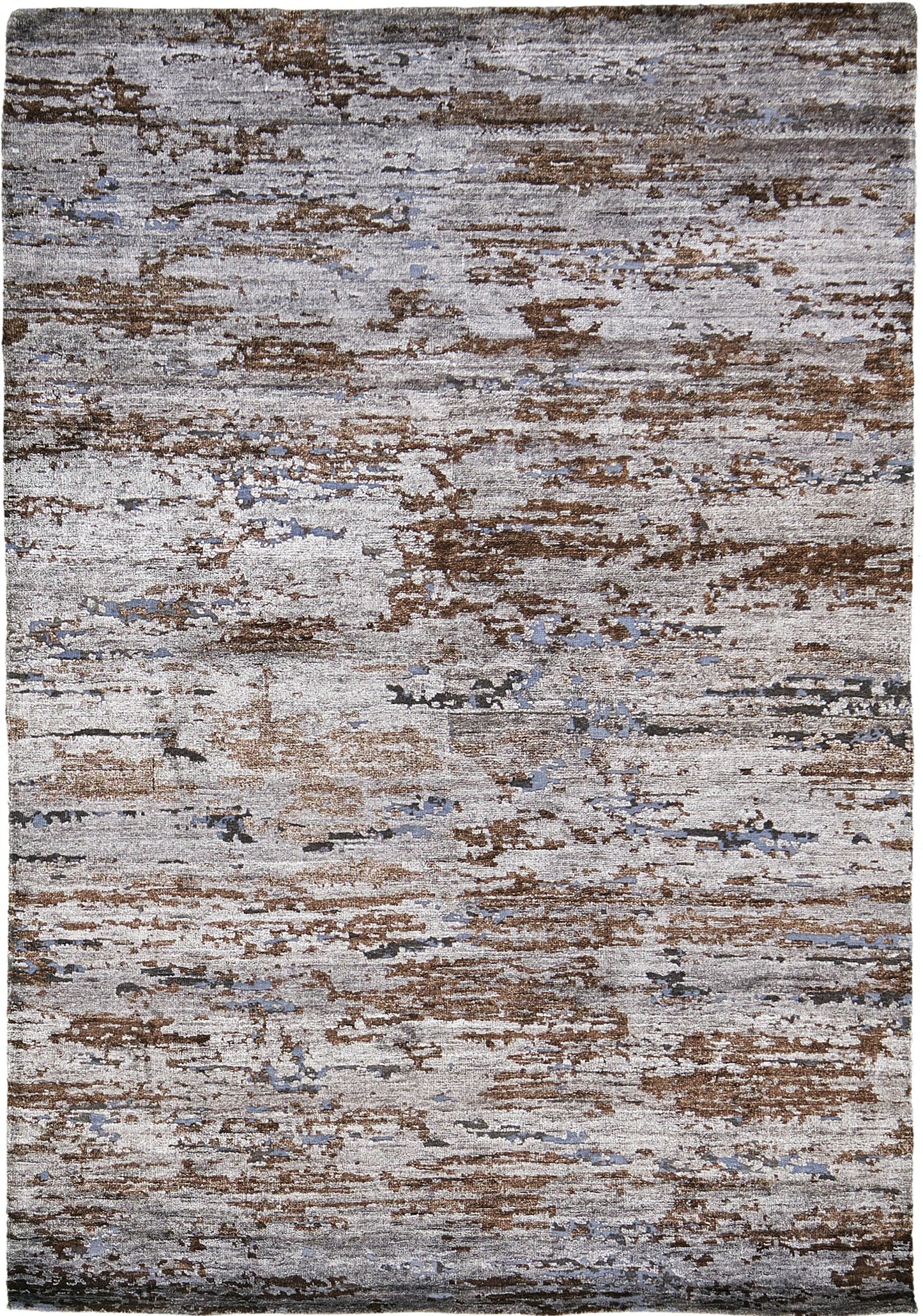 Modern Design Mezzo Collection Wool & Silk Embossed Rug Codesto