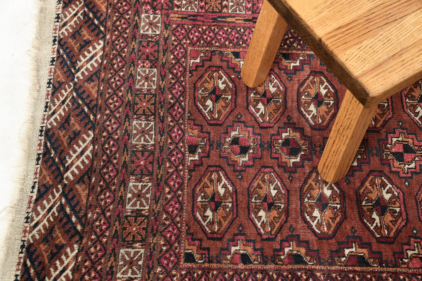 Persian Rug 4352 Vintage Persian Turkoman Square Rug 25730