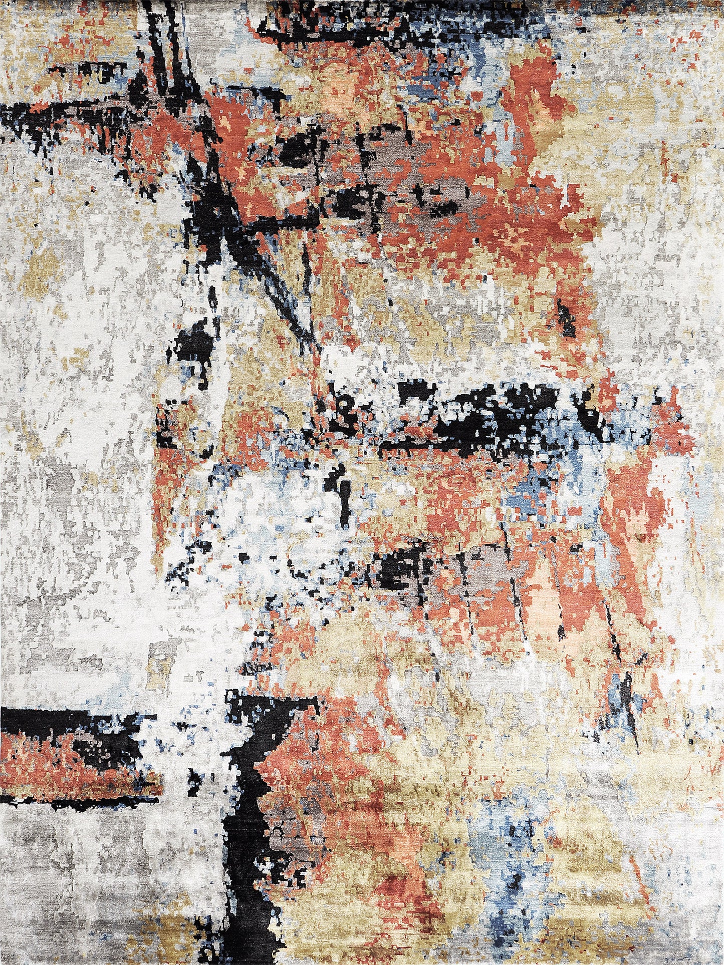 Modern Rug Image 7212 Modern Design Bamboo Silk Embossed Rug FR1324