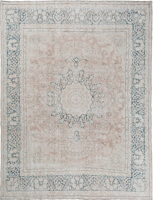 Vintage Kerman Distressed Rug