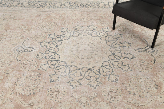 Vintage Kerman Distressed Rug