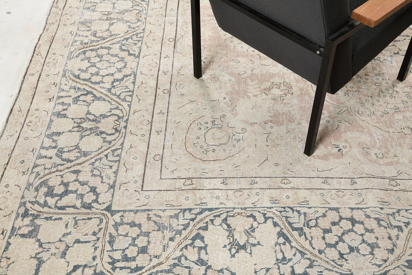 Vintage Kerman Distressed Rug