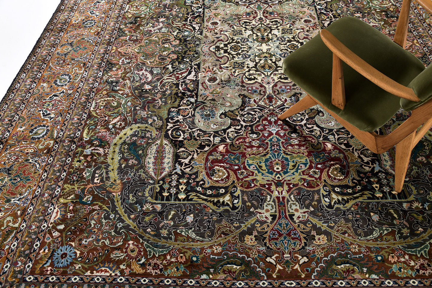 Vintage Persian Fine Tabriz Rug 27165