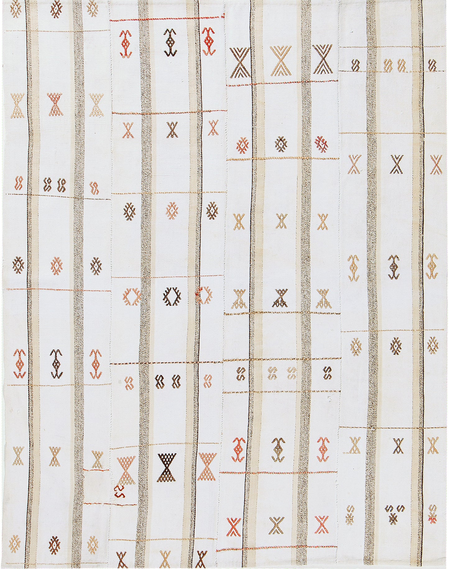 Vintage Anatolian Moroccan Flat Weave Kilim