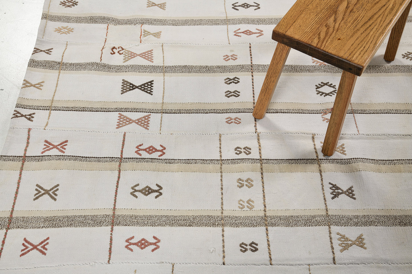 Vintage Anatolian Moroccan Flat Weave Kilim