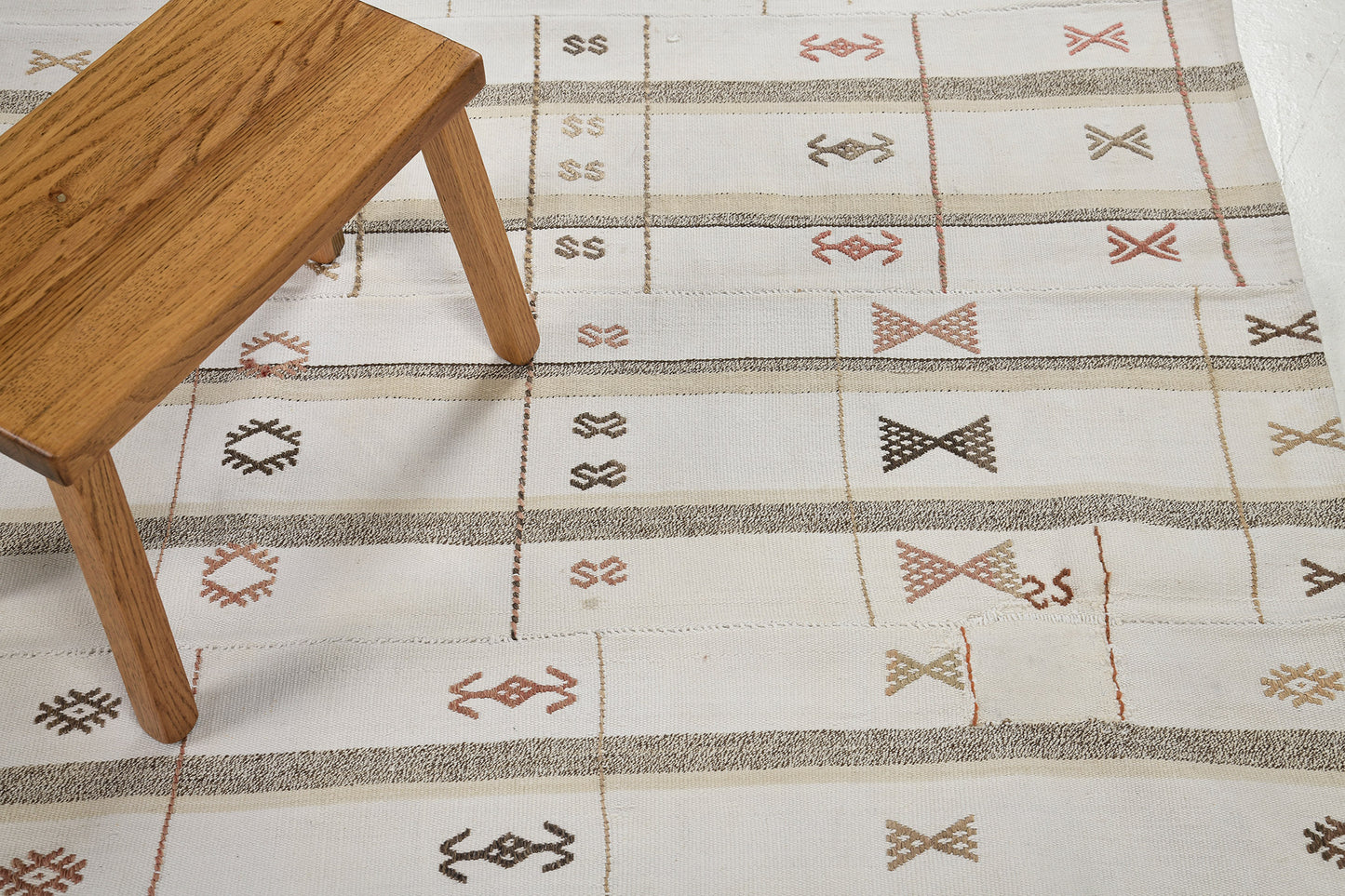 Vintage Anatolian Moroccan Flat Weave Kilim