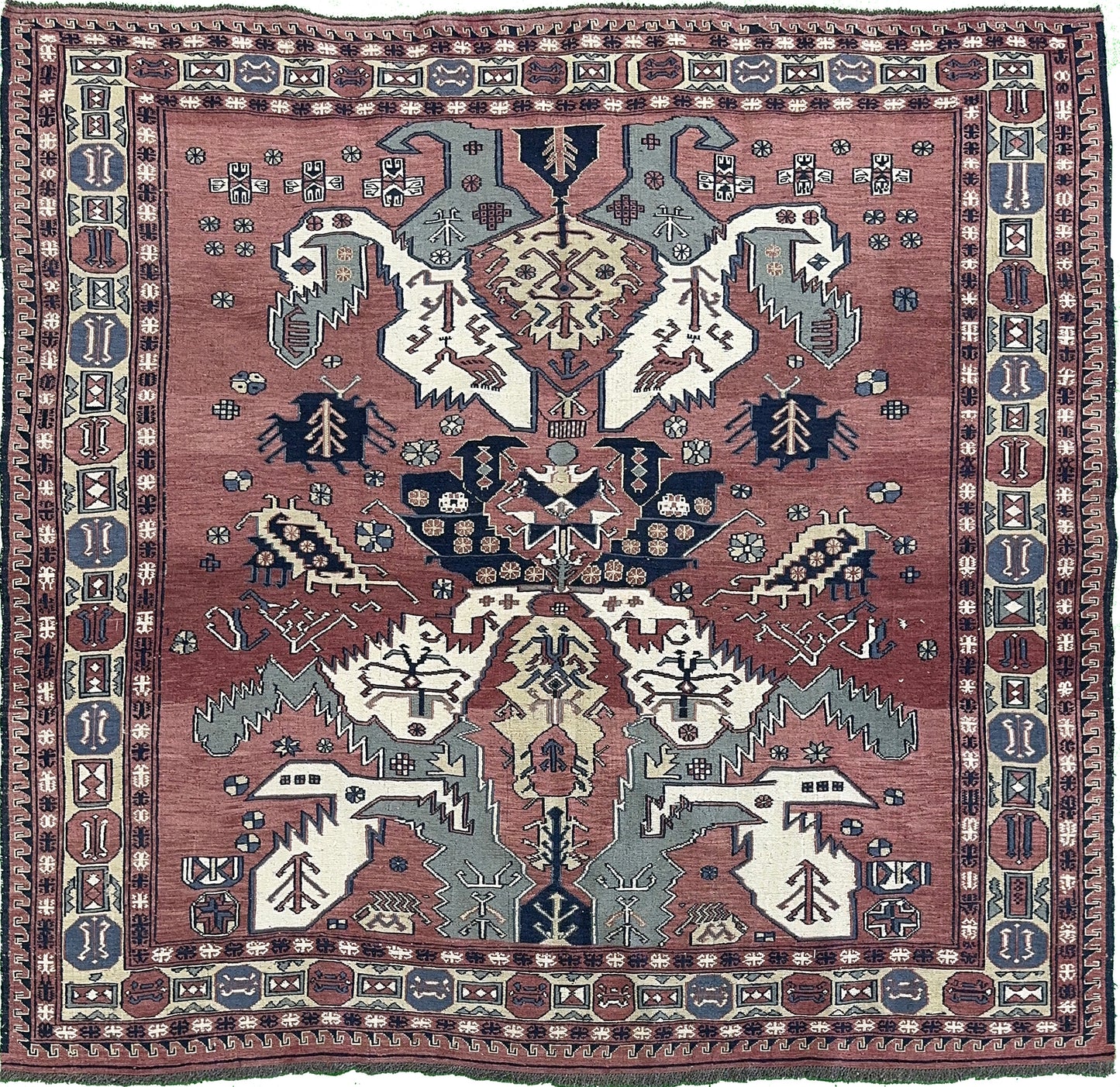 Vintage Tribal Soumak Kilim