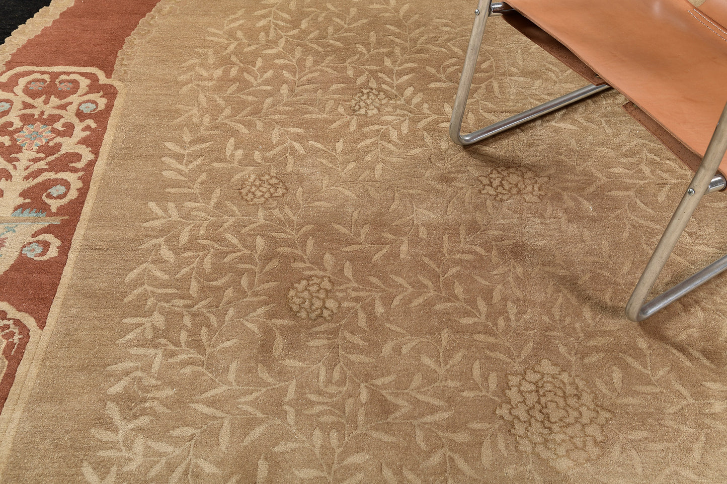 Antique Chinese Peking Oval Rug