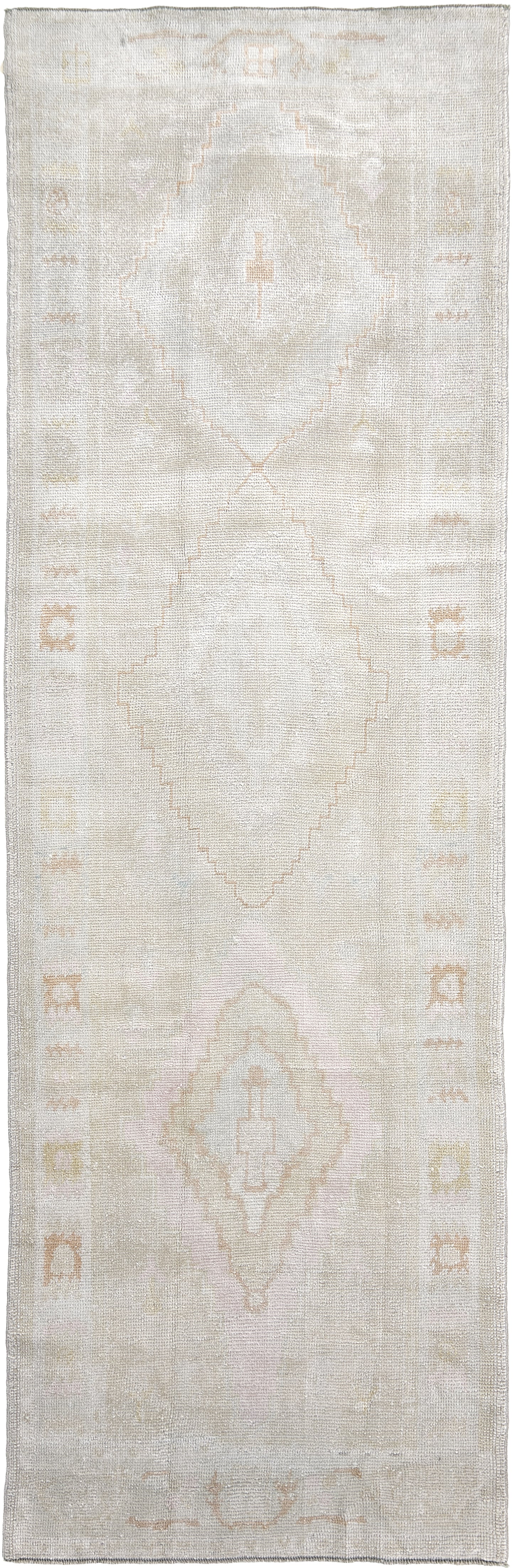 Vintage Turkish Oushak Runner