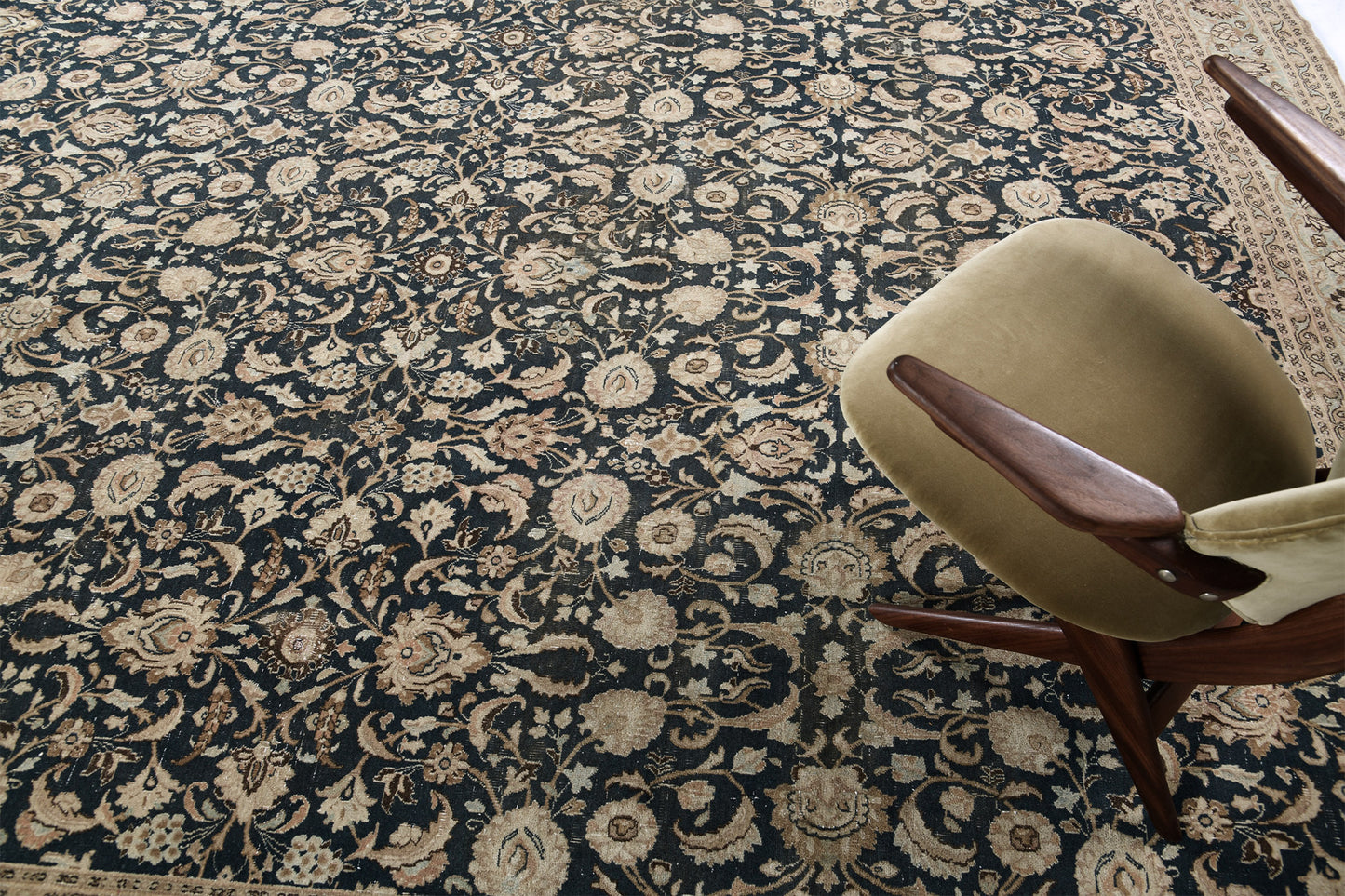 Antique Persian Mashad Rug