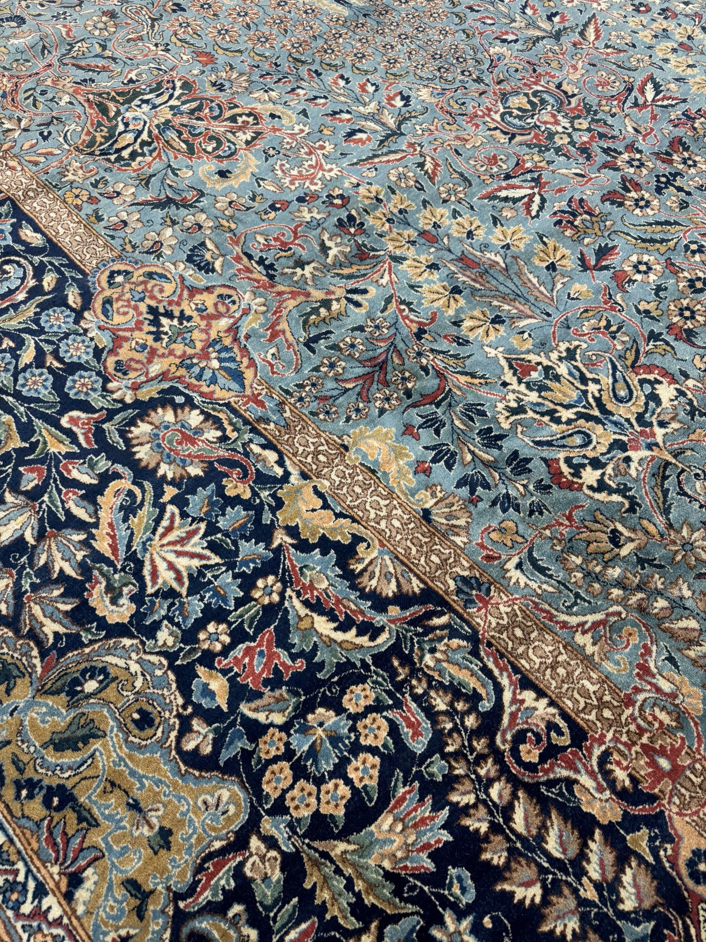 Vintage Fine Persian Kerman Rug