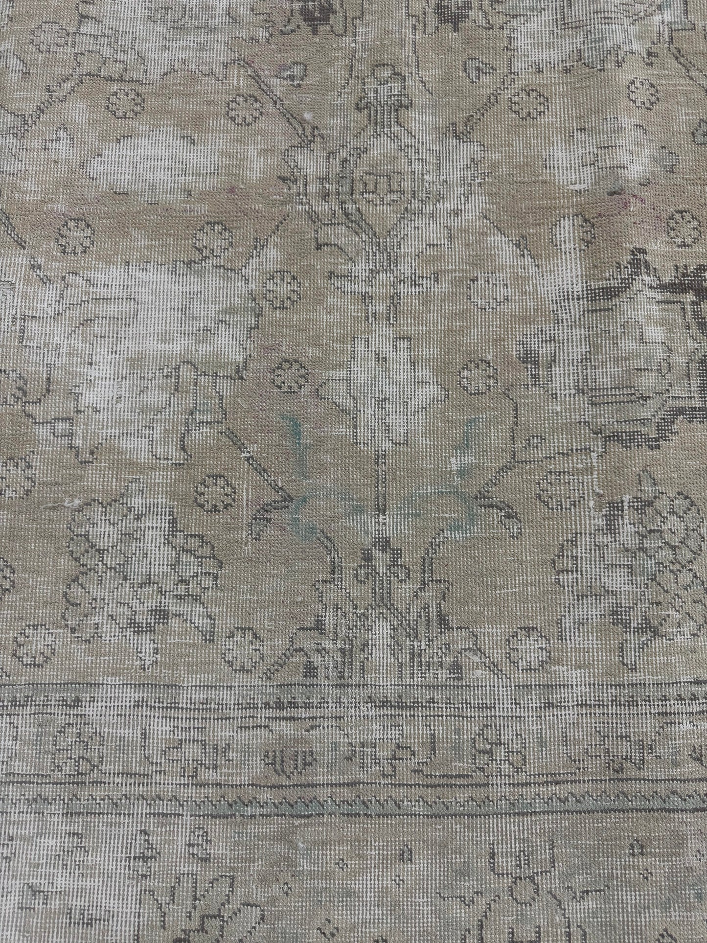 Vintage Distressed Persian Tabriz