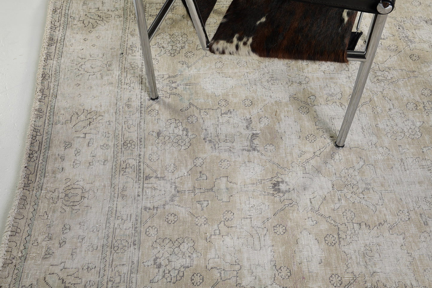 Vintage Distressed Persian Tabriz