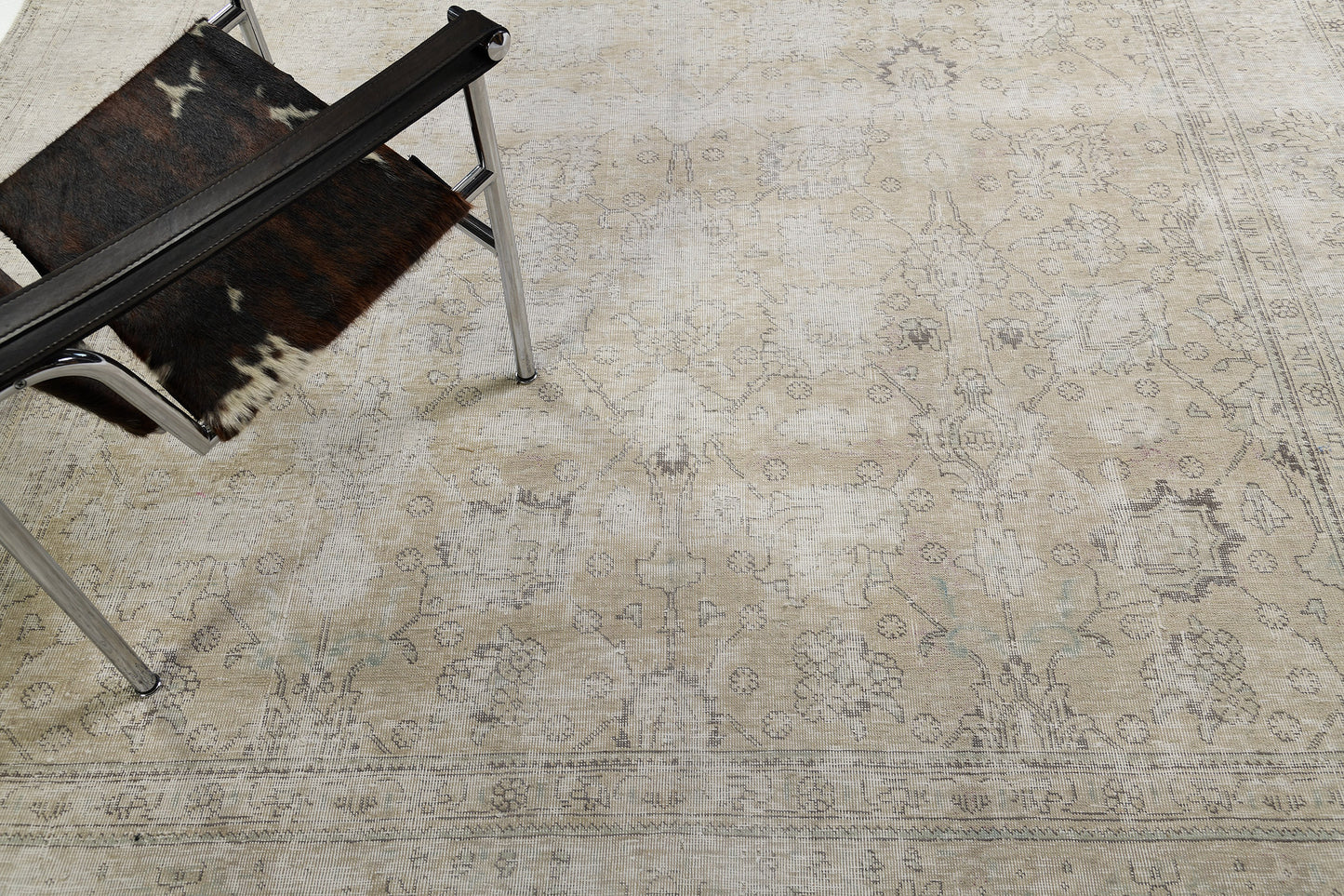Vintage Distressed Persian Tabriz
