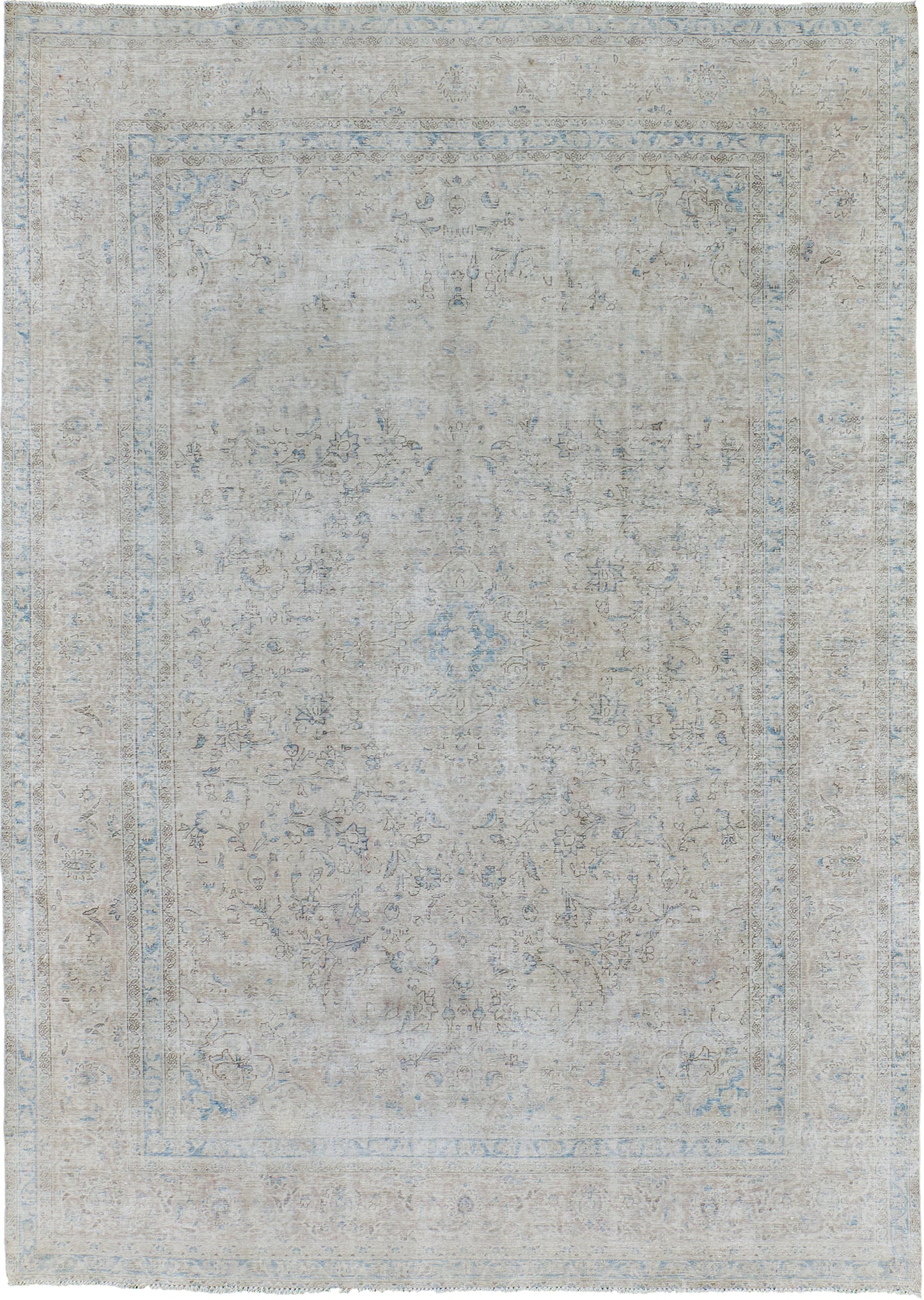 Vintage Distressed Persian Kashan