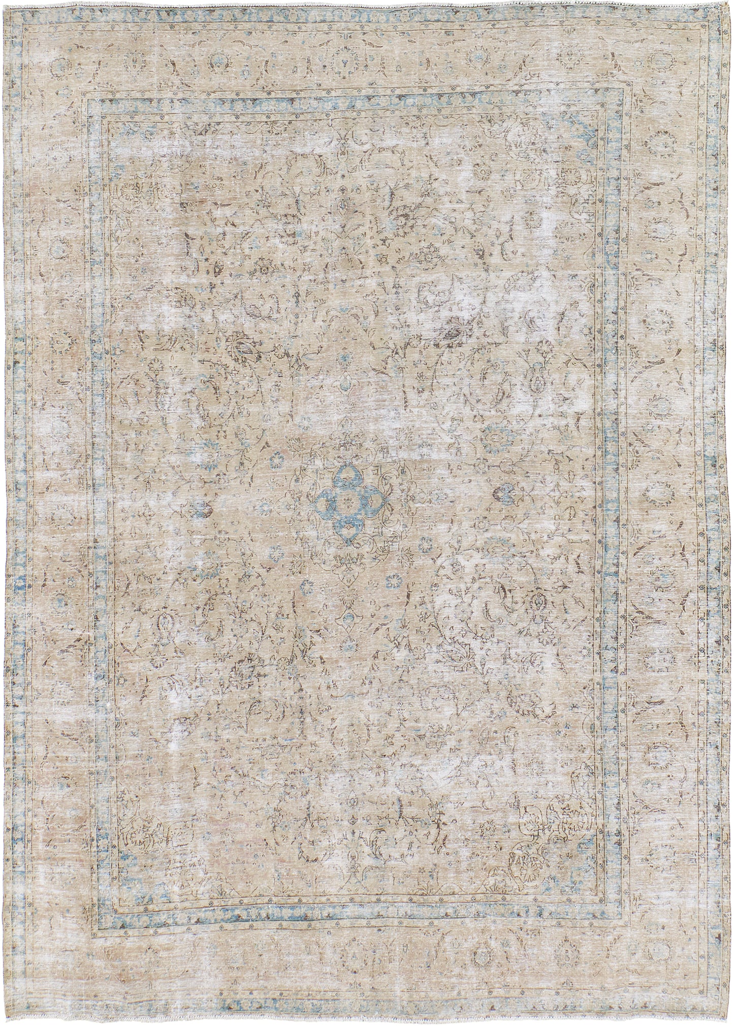 Vintage Distressed Persian Kashan
