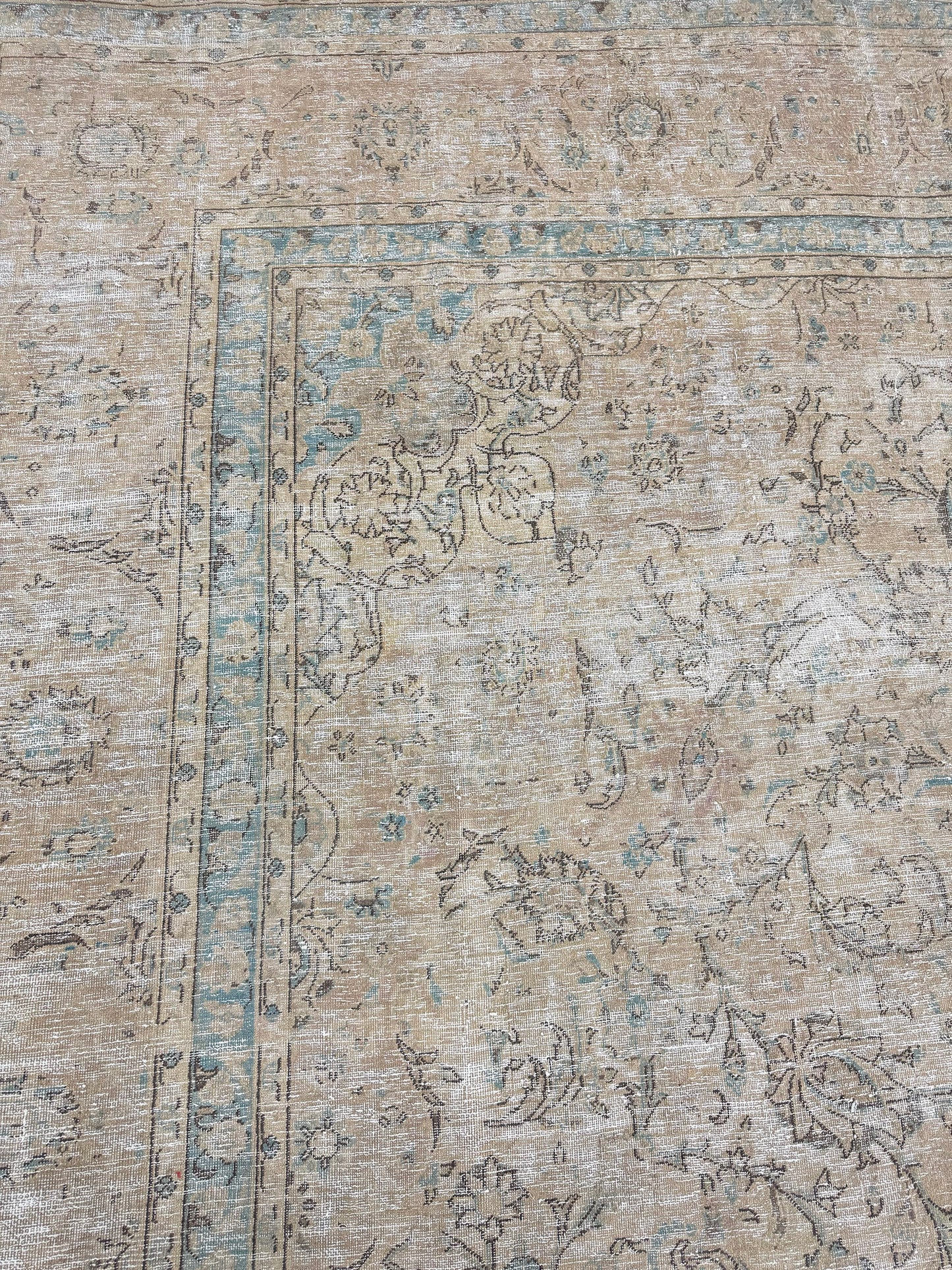 Vintage Distressed Persian Kashan