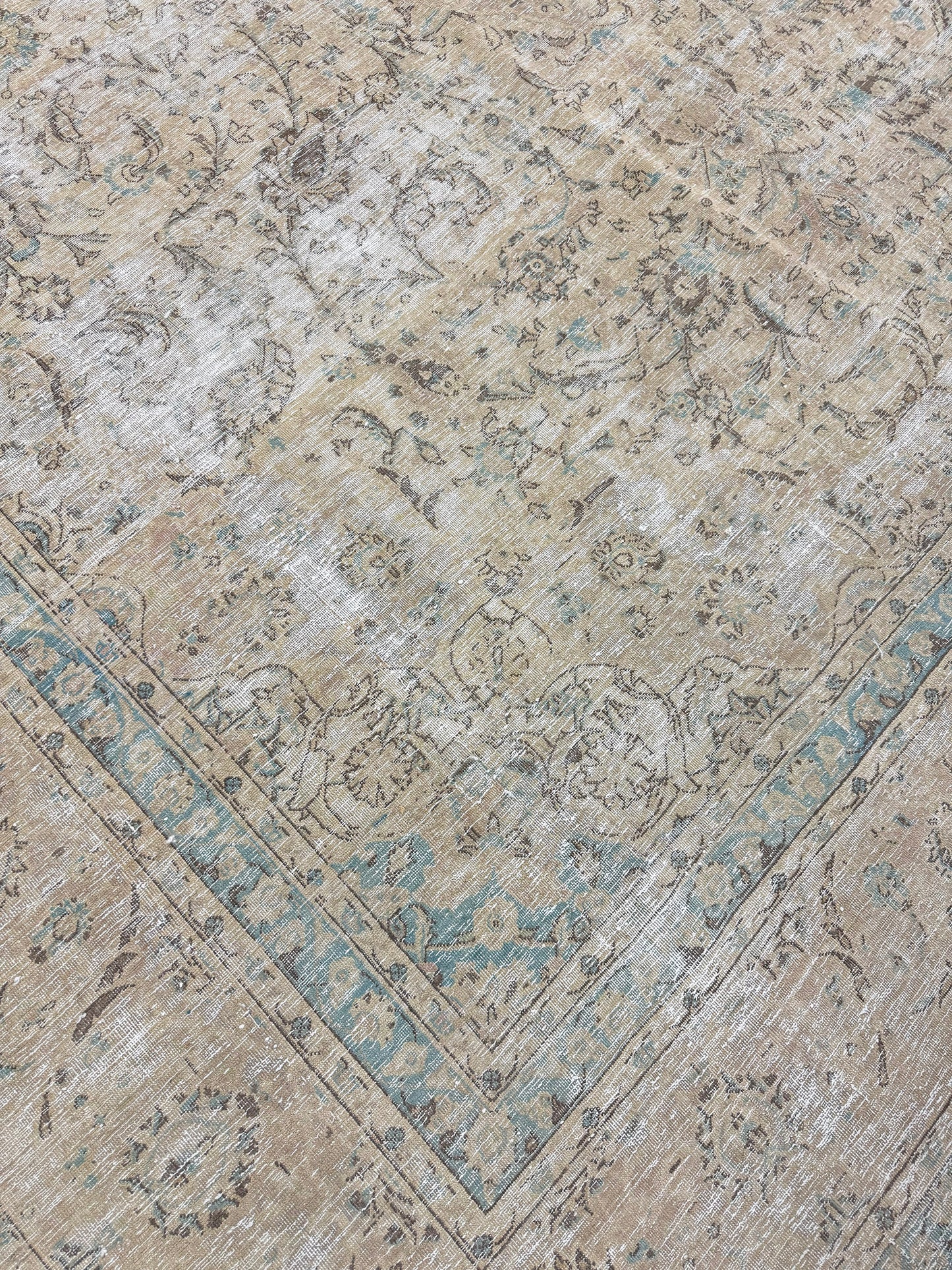 Vintage Distressed Persian Kashan