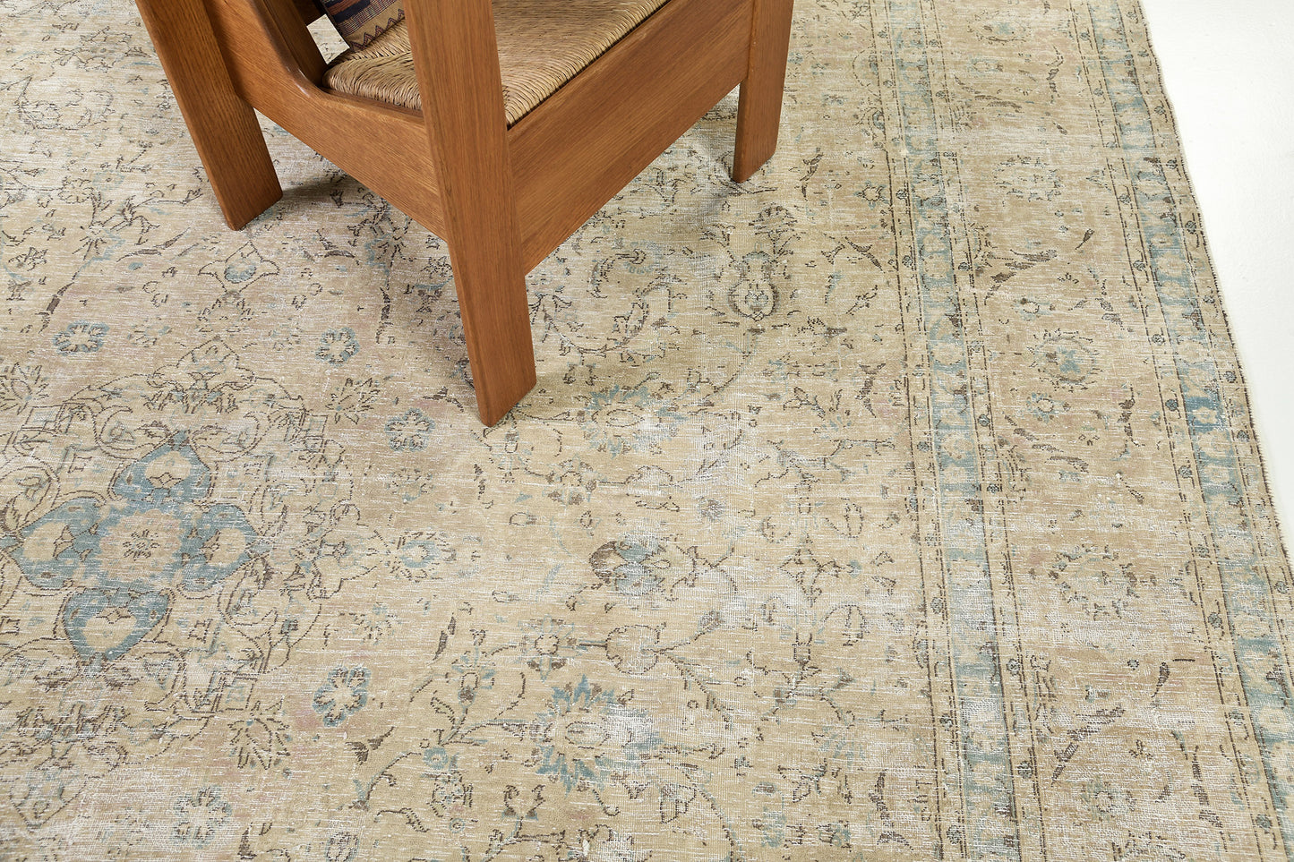 Vintage Distressed Persian Kashan