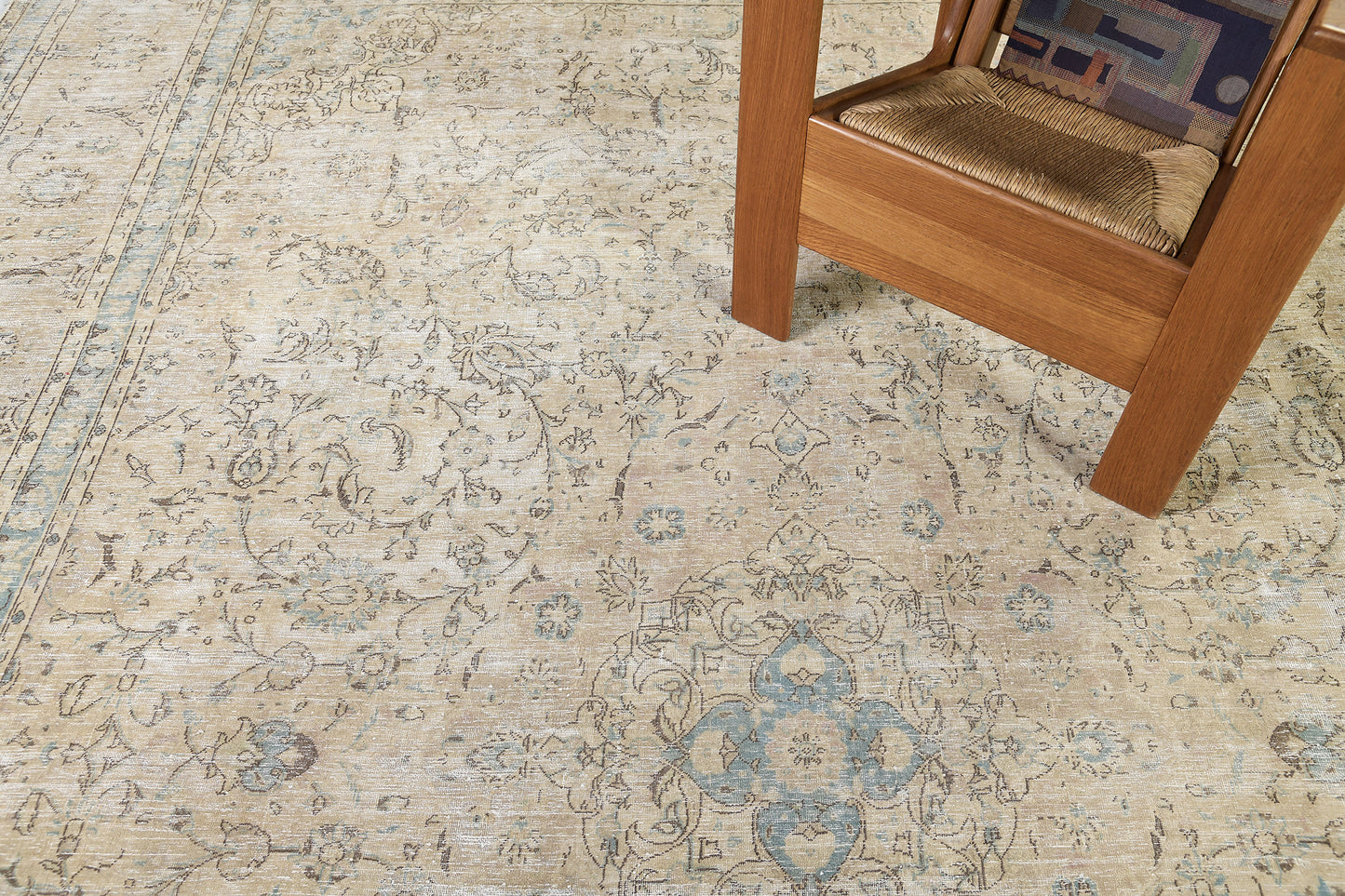 Vintage Distressed Persian Kashan