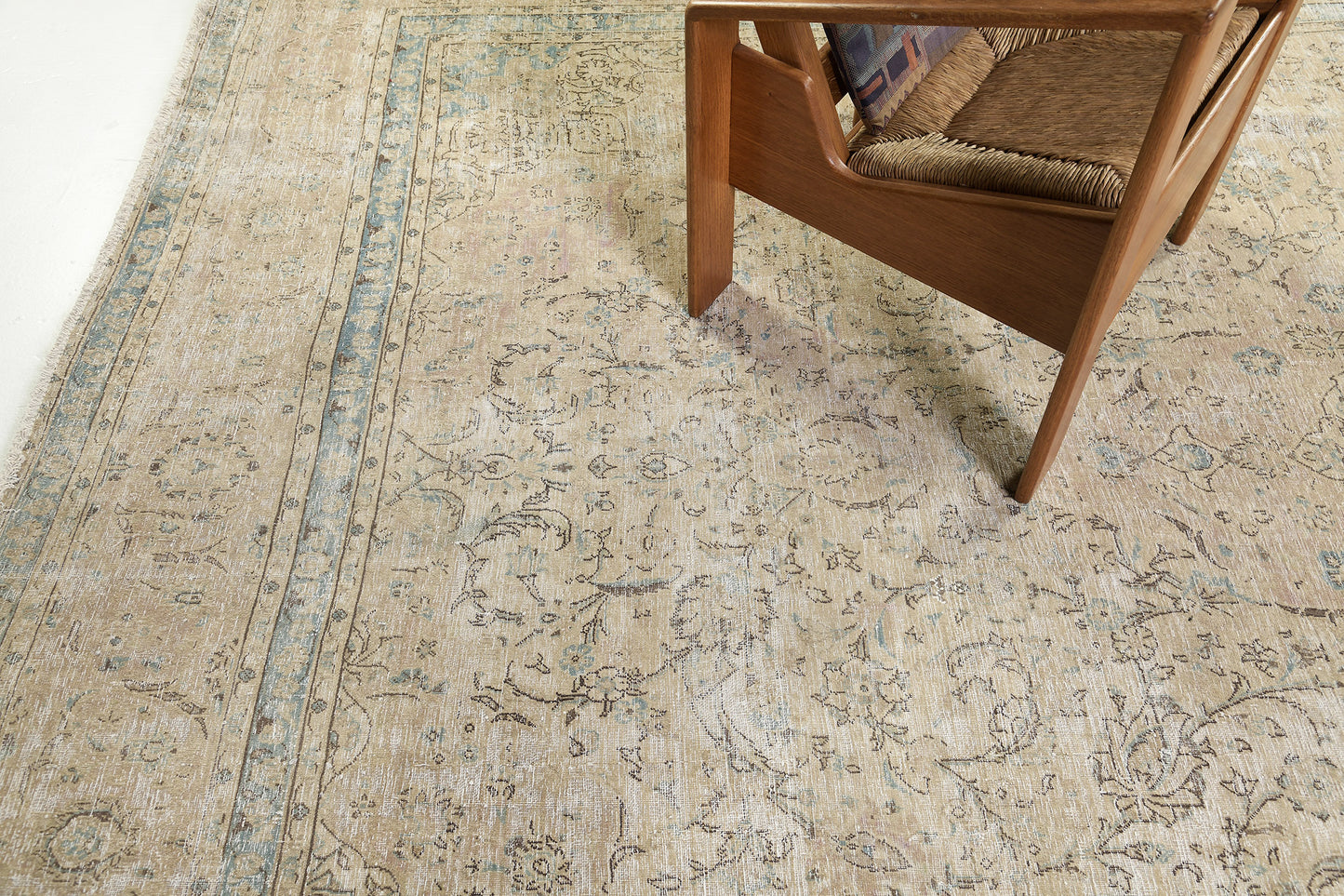 Vintage Distressed Persian Kashan