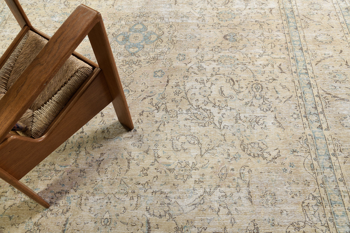 Vintage Distressed Persian Kashan