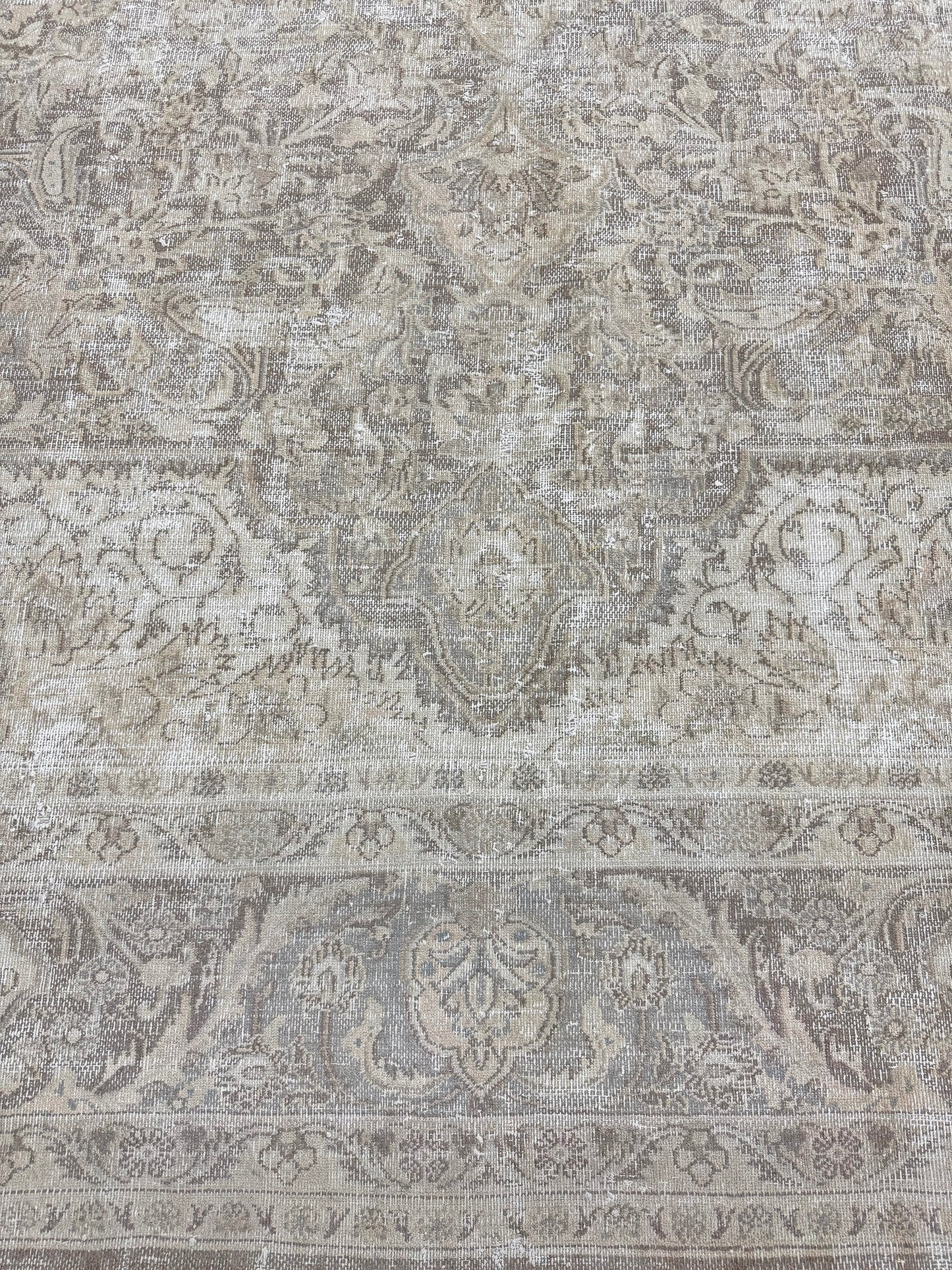 Vintage Distressed Persian Tabriz
