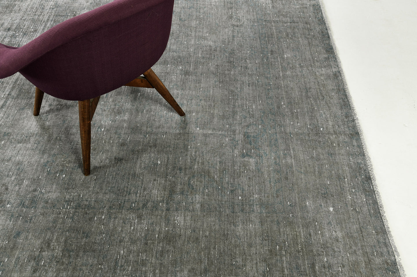 Vintage Distressed Overdye Persian Tabriz